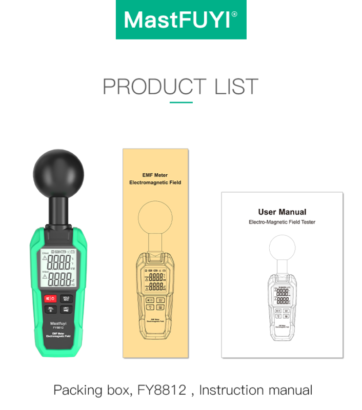 Emf Meter Electromagnetic Field Tester High Precision Radiation Testing