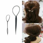 2pcs/Set Magic Plastic Magic Hair Braid Ponytail Styling Tool Girls Women Messy Bun Hair Bun Maker Hair Accessories Clip Tool - Image 2