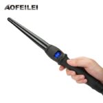 Ceramic Hair Curling Wand - Electric Styling Tool - Professional Hair Curling Wave Cone - Image 5
