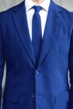 2019 Royal Blue Men's Suit Dress Slim Fit Wedding Official Custom New 2 Pieces (Jacket + Pants) - Image 3
