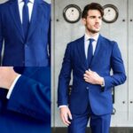 2019 Royal Blue Men's Suit Dress Slim Fit Wedding Official Custom New 2 Pieces (Jacket + Pants) - Image 4