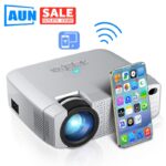 AUN LED Mini Projector D40W,Video Beamer for Home Cinema.1600 Lumens, Support HD, Wireless Sync Display For iPhone/Android Phone