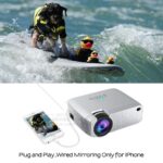 AUN LED Mini Projector D40W,Video Beamer for Home Cinema.1600 Lumens, Support HD, Wireless Sync Display For iPhone/Android Phone - Image 3