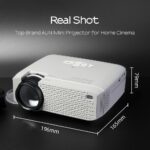 AUN LED Mini Projector D40W,Video Beamer for Home Cinema.1600 Lumens, Support HD, Wireless Sync Display For iPhone/Android Phone - Image 6