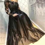 Black Long Sleeve Gown