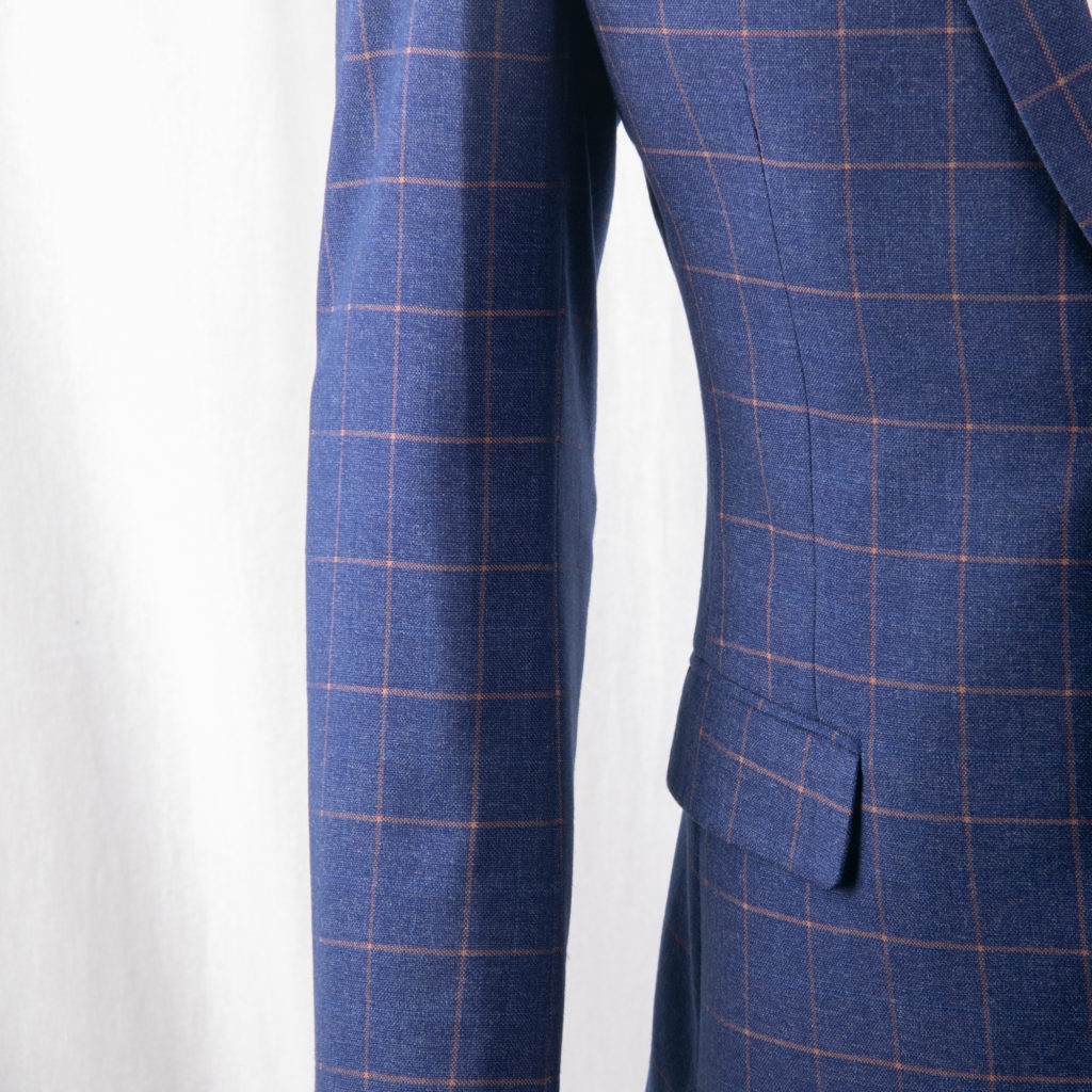Men's Blue with Marigold Check Suit main image 1
