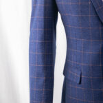 Dark Blue Checkered Suit Men Blue Check Suit Tailor Made Men Style Checkered Dress Suit Pants, 2019 Fashion Costume Sure Mesure - Image 2