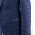 Dark Blue Checkered Suit Men Blue Check Suit Tailor Made Men Style Checkered Dress Suit Pants, 2019 Fashion Costume Sure Mesure - Image 4