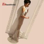 Front Split Gold Evening Gown - Image 2