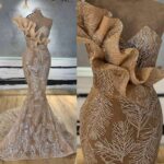 Glitter Sequin Long Evening Dresses One Shoulder Mermaid Champagne Saudi Arabic Evening Gown Formal Prom Dress Robe De Soiree - Image 2