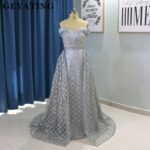 Dark Green Off-Shoulder Gown - Image 5