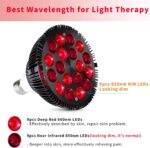 54W Red Light Therapy Lamp 660nm & 850nm Near Infrared Light Therapy Devices for Face and Pain Relief - Image 2