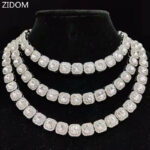 Elegant Women's Rhinestone 1/.5 mm Square Necklace