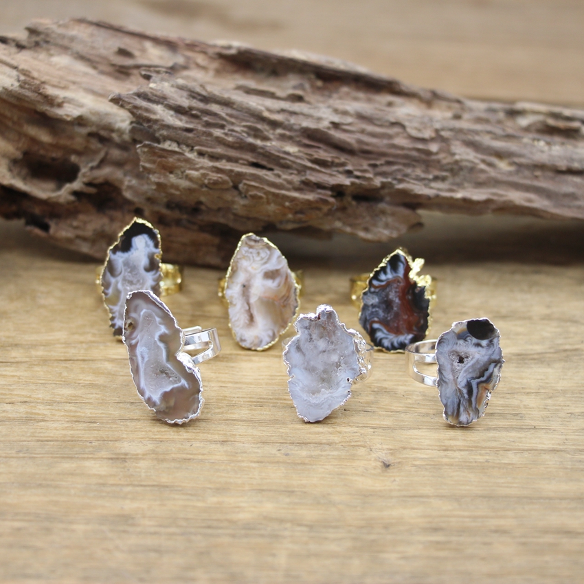 Natural-Agates-Druzy-Resizable-Rings-Raw-Crystal-Quartz-Geode-Drusy-Band-Ring-Wedding-Party-Women-Jewelry