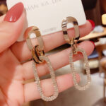New Women's Earrings Korean Stud Earrings for Women Vintage Pearl Dangle Drop Gold Earring Set  Trend Earings Female Jewelry - Image 2