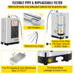 Home Alkaline Water Ionizer PH 3.5-10.5 - Hydrogen Generator Machine Purifier with 3.8in LCD - Alkaline Acid and Drinking Water Filter - Image 5