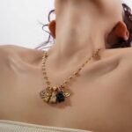 Colorful Cute Resin Bear Hug Rhinestones Pendant Necklace for Women Men Gold Plated Jewelry - Image 4