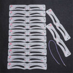 12 Style Fixable Eyebrow Stencil Grooming Shaper Template Reusable Stickers Make Up Tools For Eye Brow Stamp Pen Pencil Cosmetic - Image 5