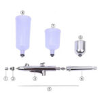 Double Action Airbrush Oxygen Atomizer Compressor Makeup Face Nail Art Spray Cordless Paint Spray Kit for Makeup Cake Decoration Tattoo Art Drawing - Image 6