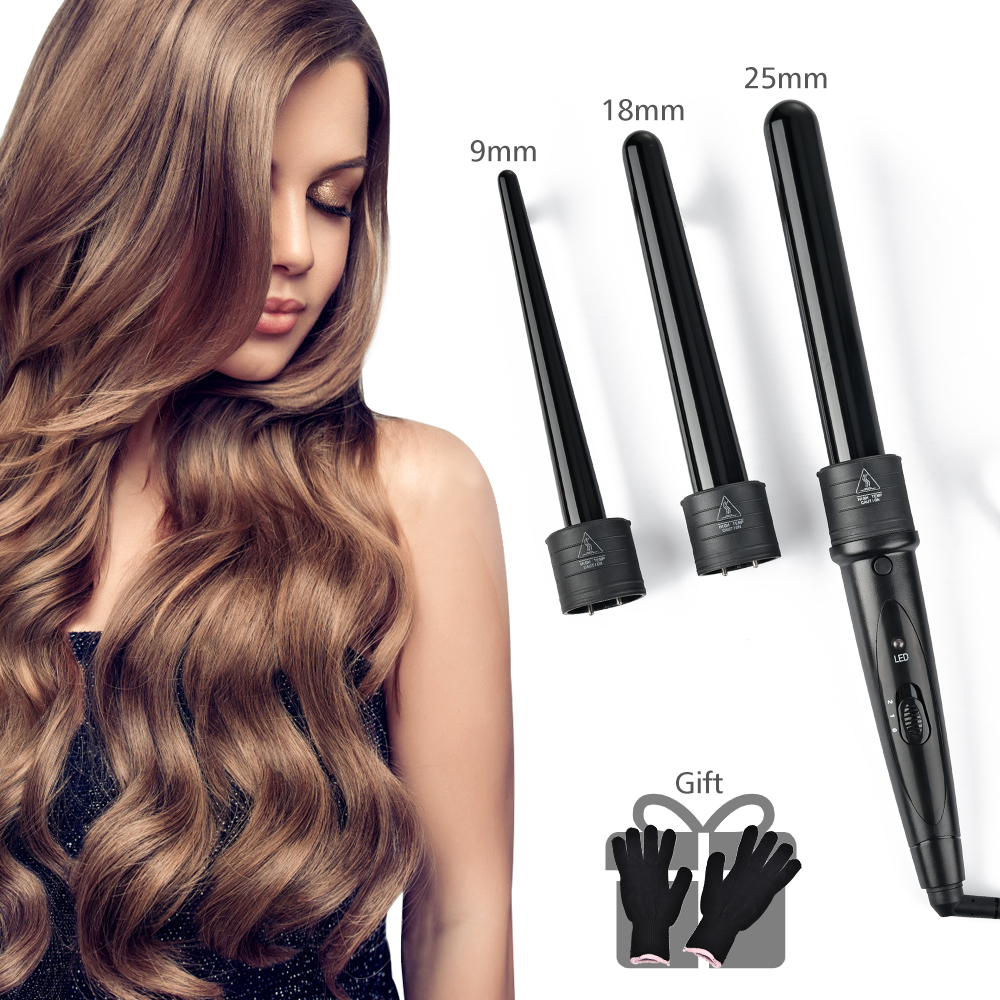3-In-1-Hair-Curlers-Care-Styling-Curling-Wand-Interchangeable-3-Parts-Clip-Hair-Iron-Curler