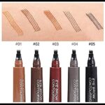 4 Points Eyebrow Pen 5 Colors Liquid Brow Pencil Dark Brown Microblading Eyebrow Pencil Waterproof Eyebrow Tattoo Pen Cosmetic - Image 2