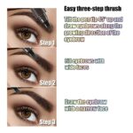 4 Points Eyebrow Pen 5 Colors Liquid Brow Pencil Dark Brown Microblading Eyebrow Pencil Waterproof Eyebrow Tattoo Pen Cosmetic - Image 3