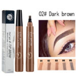 4 Points Eyebrow Pen Tattoo 5 Color Liquid Microblading Blade Fork Tip Brow Pencil Waterproof Gel Long Lasting Makeup - Henna Color - Image 2