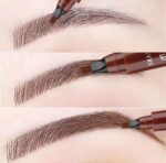 4 Points Eyebrow Pen Tattoo 5 Color Liquid Microblading Blade Fork Tip Brow Pencil Waterproof Gel Long Lasting Makeup - Henna Color - Image 3