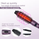 4-in-1 Ceramic Styler Hair Curler Brush for Straightening and Curling - Electric Hair Dryer - Image 2