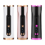 Automatic Ceramic Cordless Curling Iron - Hair Curler Cordless with LCD Display Temperature Adjustable Ceramic Curlers Hair Styling