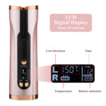 Automatic Ceramic Cordless Curling Iron - Hair Curler Cordless with LCD Display Temperature Adjustable Ceramic Curlers Hair Styling - Image 3