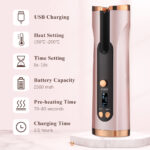 Automatic Ceramic Cordless Curling Iron - Hair Curler Cordless with LCD Display Temperature Adjustable Ceramic Curlers Hair Styling - Image 5
