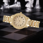 Diamond Women Watches Gold Watch Ladies Wrist Watches Luxury Brand Rhinestone Women's Bracelet Watches Female - Image 4
