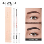 Ultra Fine Eyebrow Pencil Brow Enhancers 1.5mm Waterproof Long-lasting Double-Ended Brown Tint Shade Eyebrows Makeup