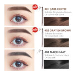 Ultra Fine Eyebrow Pencil Brow Enhancers 1.5mm Waterproof Long-lasting Double-Ended Brown Tint Shade Eyebrows Makeup - Image 3