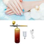 Portable Two-Tone Mini Air Compressor Air Brush Kit - for Makeup Nail Art Tattoo Craft Cake Decorating Manicure - Beauty Devices - Image 4