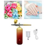 Portable Two-Tone Mini Air Compressor Air Brush Kit - for Makeup Nail Art Tattoo Craft Cake Decorating Manicure - Beauty Devices - Image 5