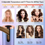 Rechargeable Automatic Curling Iron Cordless Auto Hair Curler Ceramic Ionic Hair Curling LCD Display Spin Curling Iron Hair Tool - Image 3