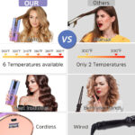 Rechargeable Automatic Curling Iron Cordless Auto Hair Curler Ceramic Ionic Hair Curling LCD Display Spin Curling Iron Hair Tool - Image 5