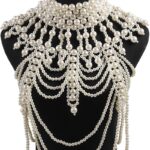 Simulated Pearl Shoulder Collar Body Chain Jewelry - Image 2