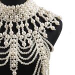 Simulated Pearl Shoulder Collar Body Chain Jewelry - Image 3