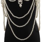 Simulated Pearl Shoulder Collar Body Chain Jewelry - Image 4