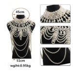 Simulated Pearl Shoulder Collar Body Chain Jewelry - Image 5