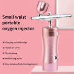 Airbrush Oxygen Atomizer Machine - 0.3mm Mini Air Compressor Kit Air-Brush Paint Spray Gun - For Makeup Skincare Nail Art Craft Cake - Facial Fog Mist Sprayer - Image 2