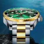 Top Brand Men Watch Green Luxury Fashion Waterproof Quartz Sports Stainless Steel Watches for Men Wristwatch + Box - Image 6