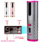 Cordless Curling Iron - Automatic Rotating Hair Curler Ceramic Cordless Curling Iron LCD Temperature Display Hair Waver Curlers Wand- USB Rechargeable - Image 5