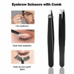 5/8PCS Eyebrow Trimmer Eyebrow Razor Kit Eyebrow Scissors Eyebrow Comb Razor for Face Tweezers Eyelash Eyelash Brush - Image 3