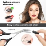 5/8PCS Eyebrow Trimmer Eyebrow Razor Kit Eyebrow Scissors Eyebrow Comb Razor for Face Tweezers Eyelash Eyelash Brush - Image 6