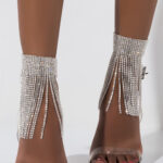 1PC Full Rhinestone Tassel Adjustable Ankles Foot Chain Jewelry for Women Crystal Anklets Cheville Bracelet Leg Gifts - Image 2