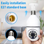 1/2/4 Pcs E27 Bulb Camera 5G wifi Surveillance Cam Night Vision Full Color Automatic Human Tracking Video Security Monitor - Image 5